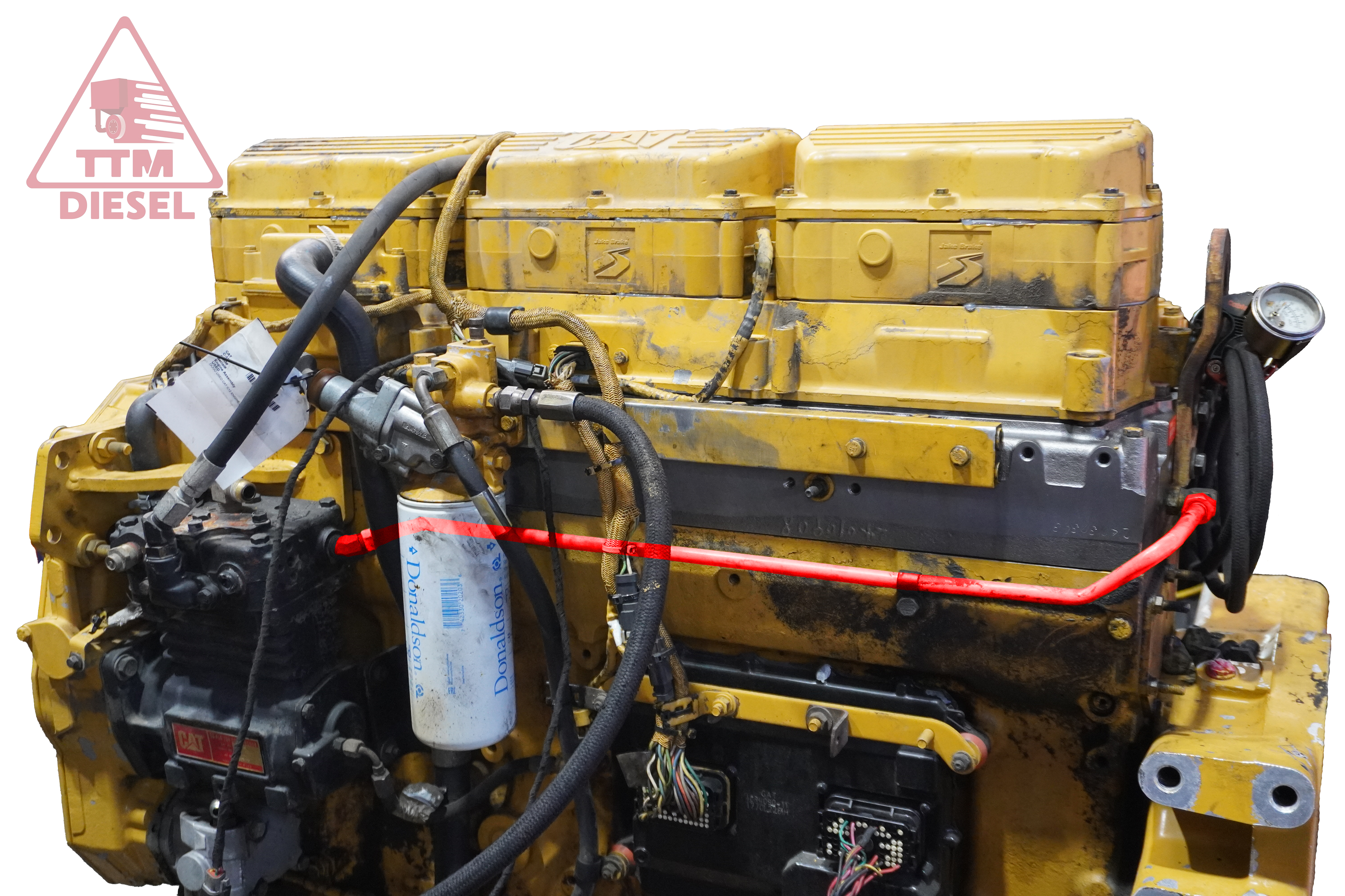 1666352| NEW CAT C10/C12 AIRBRAKE COMPRESSOR COOLANT SUPPY LINE |166-6352