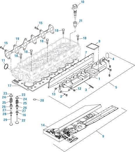 NEW INTL DT466E / DT-570 (04 & UP) INTAKE MANIFOLD GASKET | OEM#1842033C1
