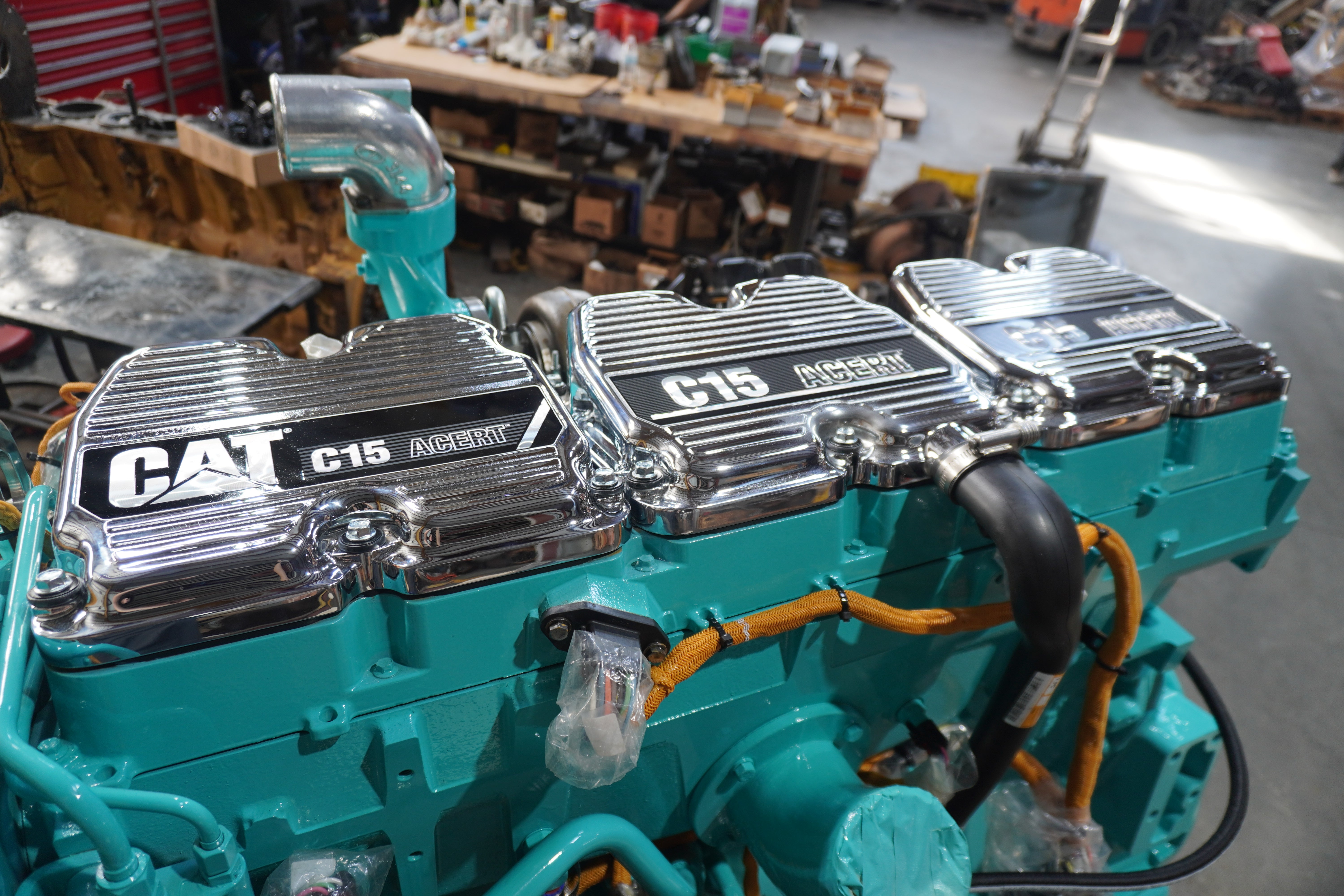 New Chrome Valve Covers for CAT C15 / 3406E Engines