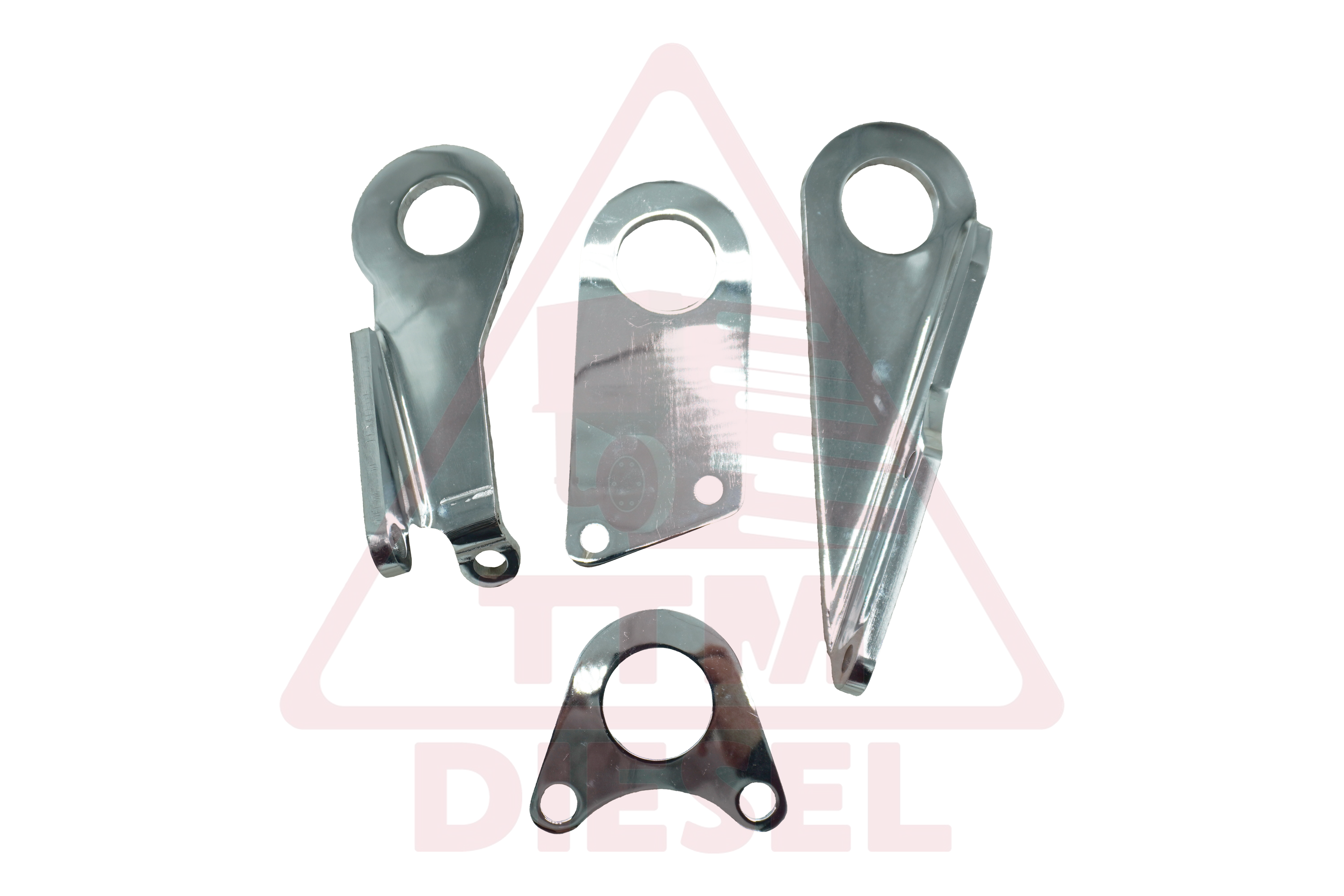 New Chrome Engine Lifting Bracket Kit for Detroit Diesel 14.0L Series 60 Engines