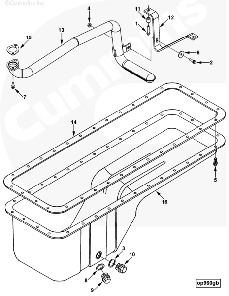 3973509 | CUMMINS ISC , ISL OIL PAN GASKET ASSEMBLY | 131612